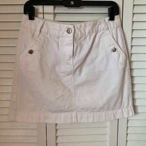 White Jean Skirt